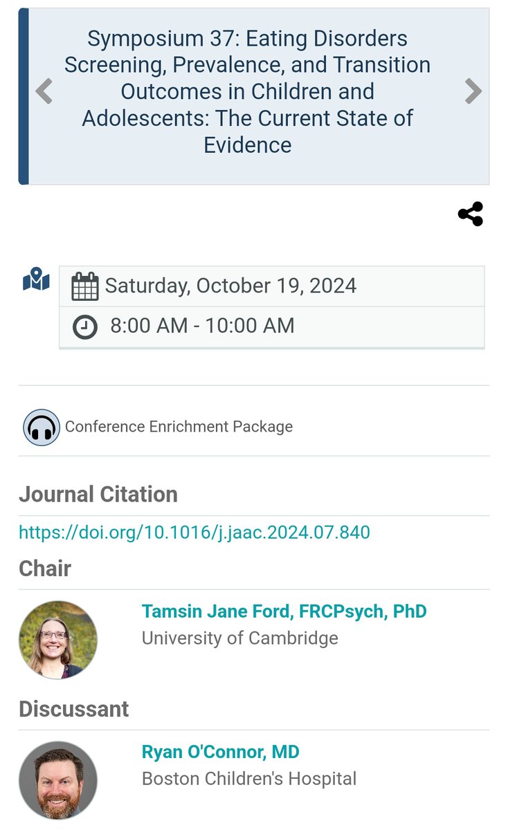 Here we go again 😊! Super thrilled to go to the <a href="/AACAP/">American Academy of Child & Adolescent Psychiatry</a> meeting with <a href="/Tamsin_J_Ford/">Professor Tamsin Ford 💙</a> + Anya  <a href="/ChARMpsych/">ChARM</a> to present on eating disorders prevalence findings in YP! Our symposium will be Oct 19th, 8 am with the brilliant Jonathan Chevinsky and Ryan O'Connor <a href="/BostonChildrens/">Boston Children's</a>
#AACAP
