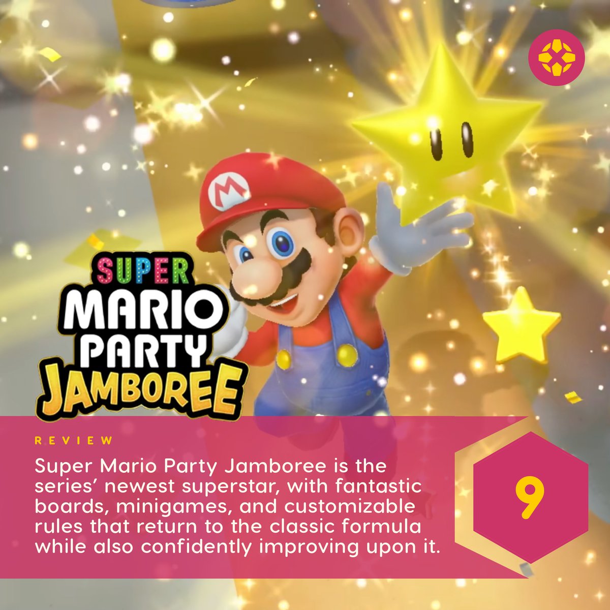 IGN's tweet photo. Super Mario Party Jamboree is an amazing followup to Mario Party Superstars and easily one of the best games in the series. 

Our full review: https://t.co/J1GAXOi3tB https://t.co/b1MNzFvhaA