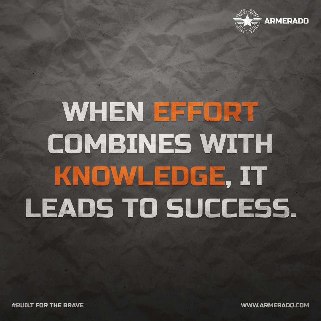 Armerado_offl's tweet image. Knowledge gives you the tools, but it’s effort that forges the path to success. Equip yourself
with both, and no challenge will be too great. 🛡💡

 #KnowledgeAndEffort #Armerado
#BuiltForTheBrave #SuccessThroughAction
