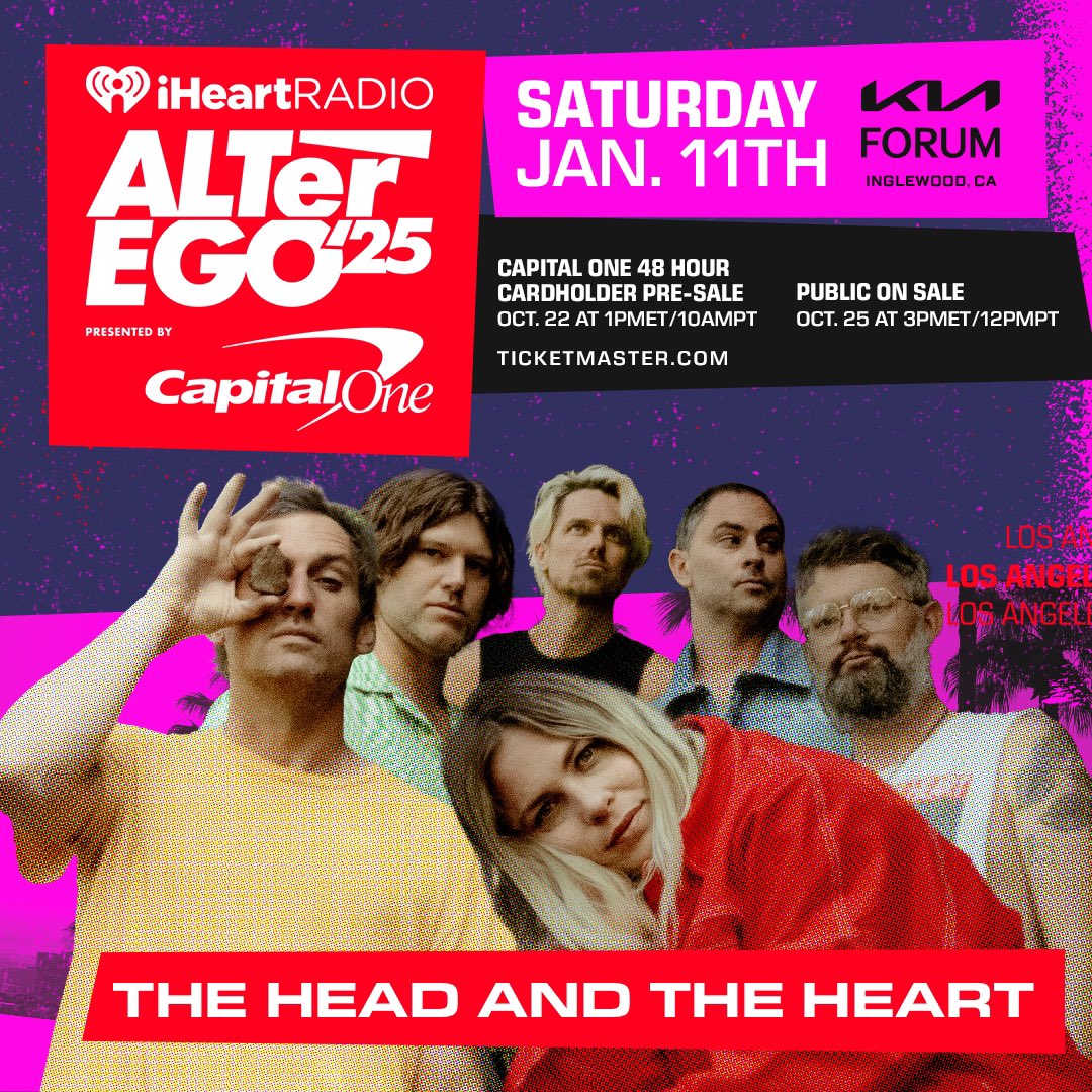 We're swinging through LA to perform new (and old) songs at #iHeartALT on January 11th ✨ Join us for a night of music with <a href="/iHeartRadio/">iHeartRadio</a> &amp; <a href="/ALT987fm/">ALT 98.7</a>! iHeartRadio.com/alterego