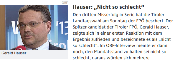 Ach Internet, you beautiful thing: LTW Tirol 2014, FPÖ -3.07%. Ned so schlecht, odr?