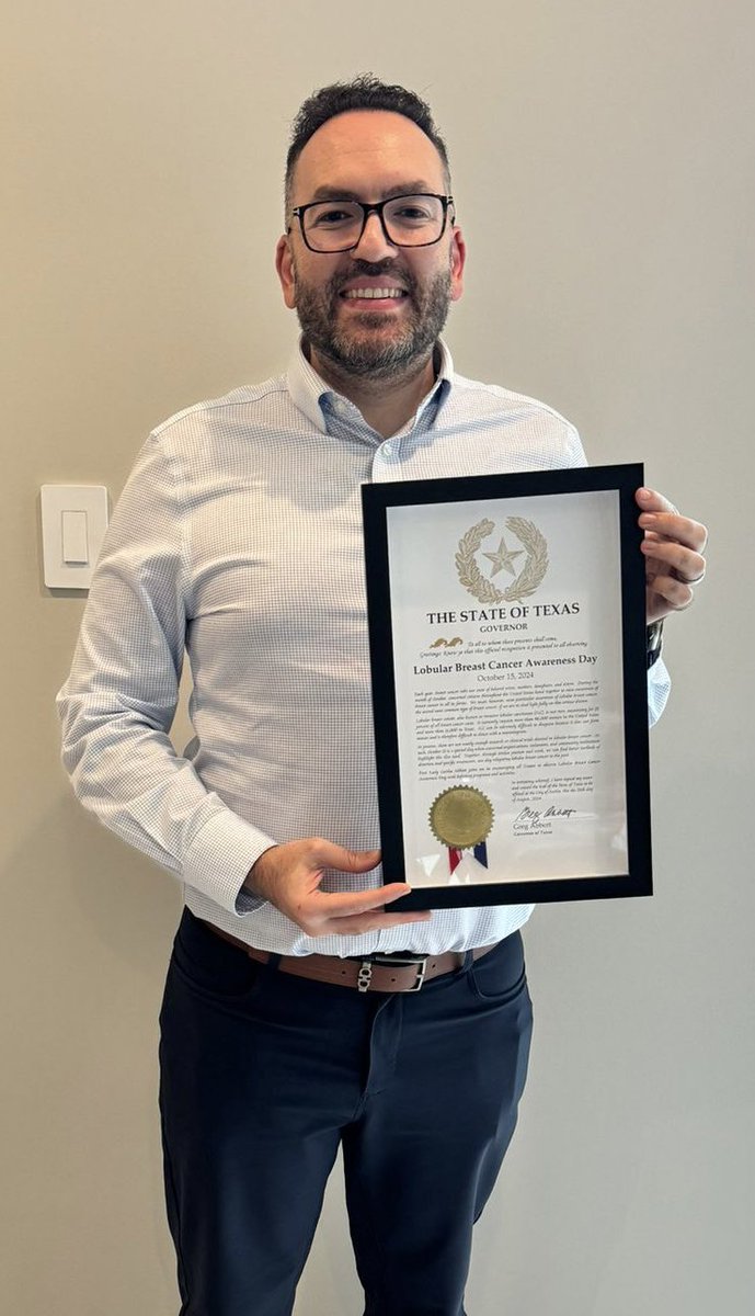 JAMouabbi's tweet image. Today, we proudly recognize #Lobular_Breast_Cancer_Awareness_Day in Texas and other states that have declared this important day. Let’s take this opportunity to encourage all women to prioritize their health. Schedule your screening #mammogram and discuss with your healthcare…