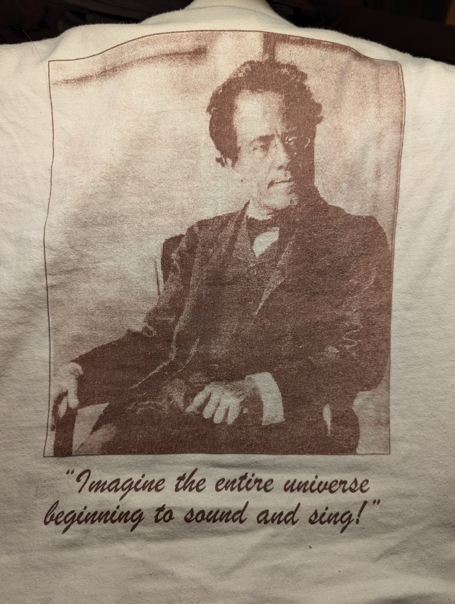 eampno's tweet image. T-shirt given to me when I collaborated with NY Choral &amp;amp; Choral Arts- Phila. in a performance of Mahler's 8th symph. I think Mahler speaks to community, camaraderie as well as music.