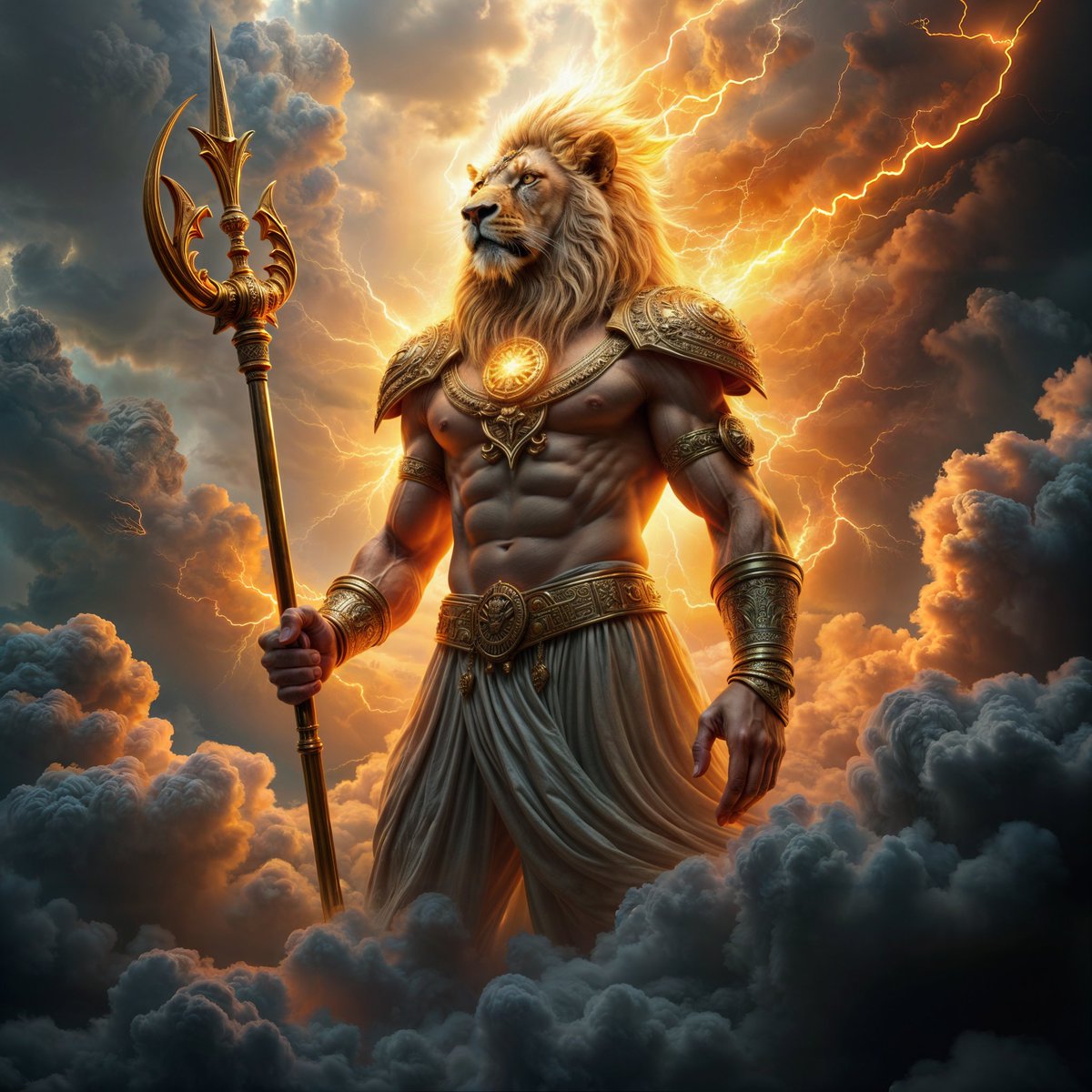 humanoid220811's tweet photo. Aurevios, the lion-headed sky god, wields the storms with divine power, merging lightning, healing, and raw celestial might.
#creaturecreator #空想神仏 #aiart #生成AI #liongod #stormgod #mythicfusion #celestialdeity #fantasyart https://t.co/BUhLlNa7qJ