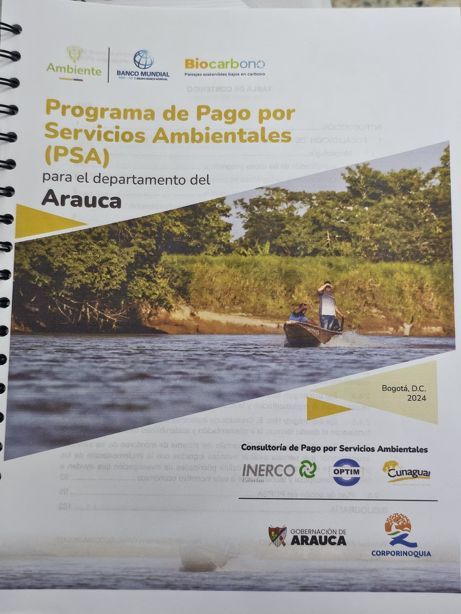 Santiago Arango (@sjarangob) on Twitter photo Entrega de Programa de Pagos por Servicios Ambientales para Arauca elaborado desde <a href="/biocarbono_/">Proyecto Biocarbono Orinoquia</a> y <a href="/MinAmbienteCo/">MinAmbiente Colombia</a> para <a href="/corporinoquia/">Corporinoquia.oficial</a> <a href="/GobArauca/">Gobernación Arauca</a> 🤓🇨🇴 Entrega de Programa de Pagos por Servicios Ambientales para Arauca elaborado desde <a href="/biocarbono_/">Proyecto Biocarbono Orinoquia</a> y <a href="/MinAmbienteCo/">MinAmbiente Colombia</a> para <a href="/corporinoquia/">Corporinoquia.oficial</a> <a href="/GobArauca/">Gobernación Arauca</a> 🤓🇨🇴