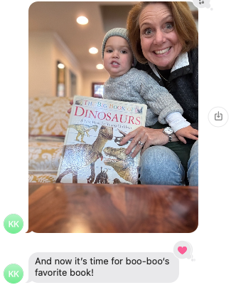 My mom watches my Nephew during the week so my sister &amp; brother in law can work. 

She plans lessons, field trips, and reads to him. 

Biggest gift you can give a generation