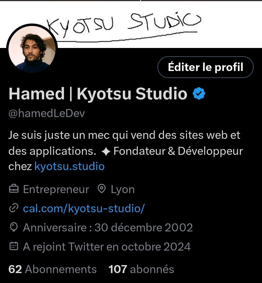 hamedLeDev's tweet photo. Bon bah on est déjà 100 ptdr et j'ai commencé mon contenu hier 🙂🙏❤️ 

pour vous remercier je fais un site gratuit à l'un d'entre vous 😎👌

RT + fav ❤️ et jvais tirer au sort dans 24h (bien sur faut follow) https://t.co/kAYeoosOnL