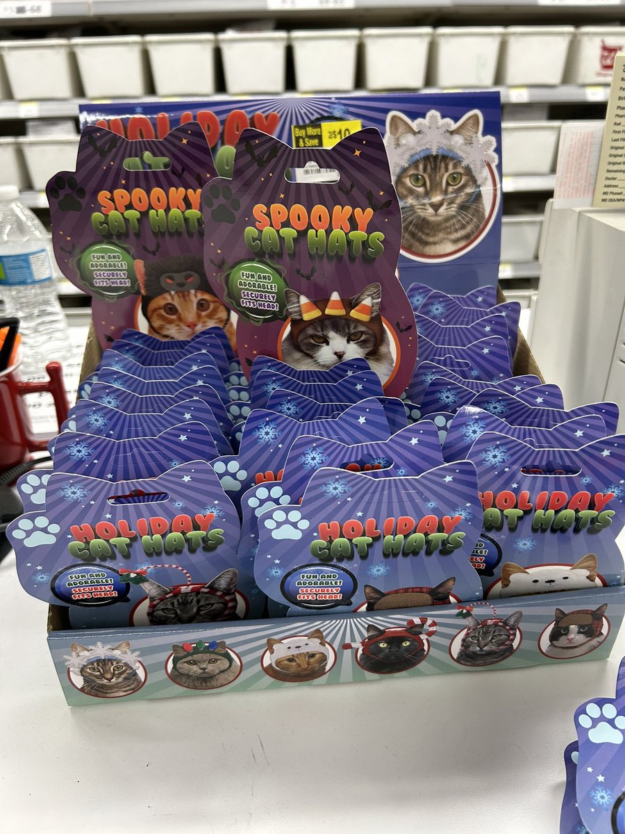 Found this pawesome display at my local pharmacy 😻 

(You betcha I bought these for Milly and Hazel)