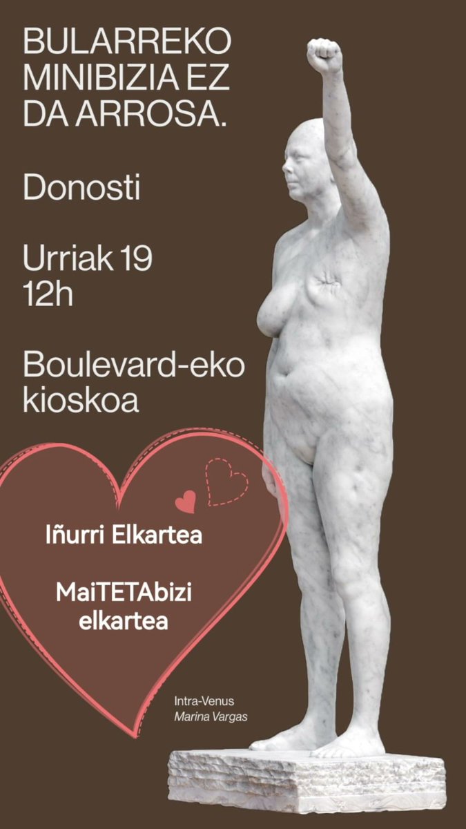 Minbizia arrosa baino, MARROI haundia bat delako...
Larunbat honetan zuen babesa sentitzea gustatuko litzaiguke 😍🐜 Denok gonbidatuta zaudete! 🔥💜🐜🐜🐜