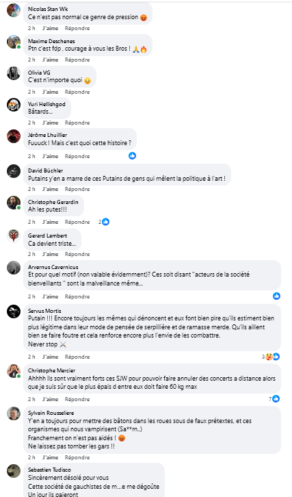 Grand bravo à la salle qui a réagi en découvrant toutes les infos, le concert est bel et bien annulé. Il y a eu quelques commentateurs que je vous propose...
🔽🔽🔽