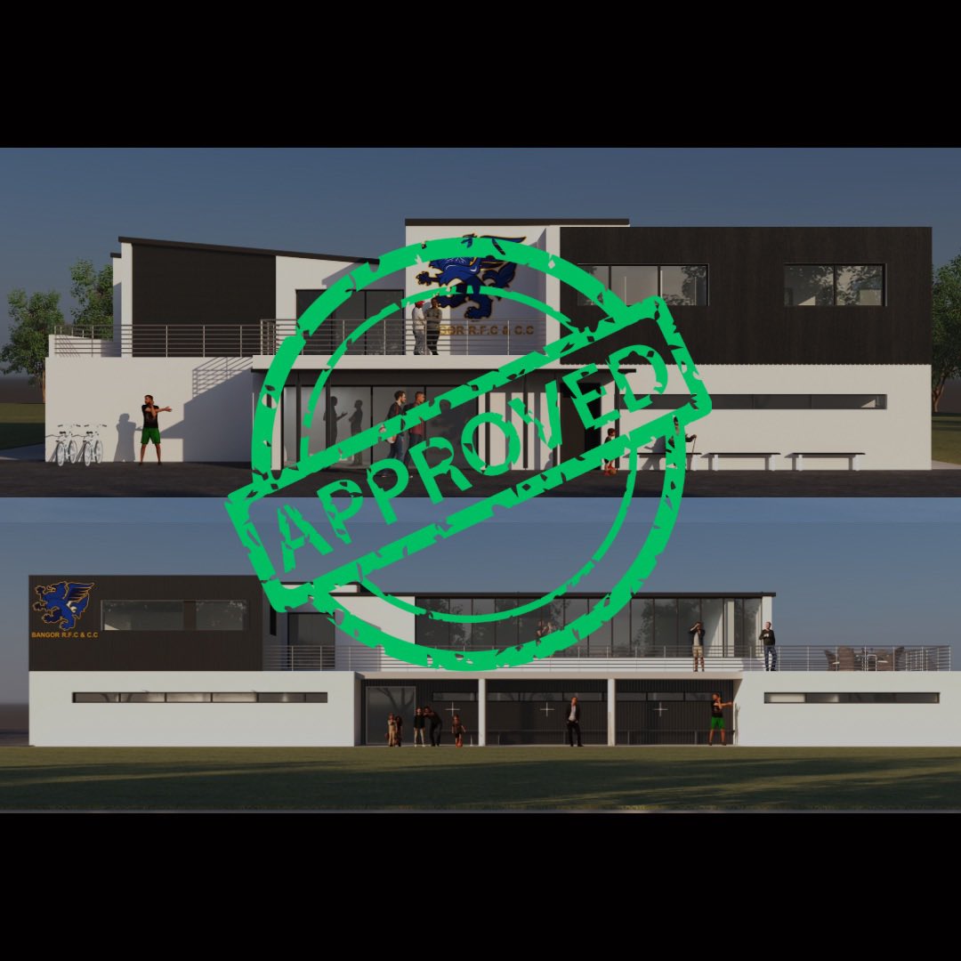 BangorRFC's tweet photo. 🎉CLUBHOUSE UPDATE - STATUS - APPROVED!🎉

The proposed redevelopment of the clubhouse facility took a significant step last week with planning consent being granted for the scheme submitted in late May.

https://t.co/QbfFG7uB1l

EXCITING TIMES AHEAD FOR BANGOR! #BGUTHB 💙💛 https://t.co/n1PFnaXEaF