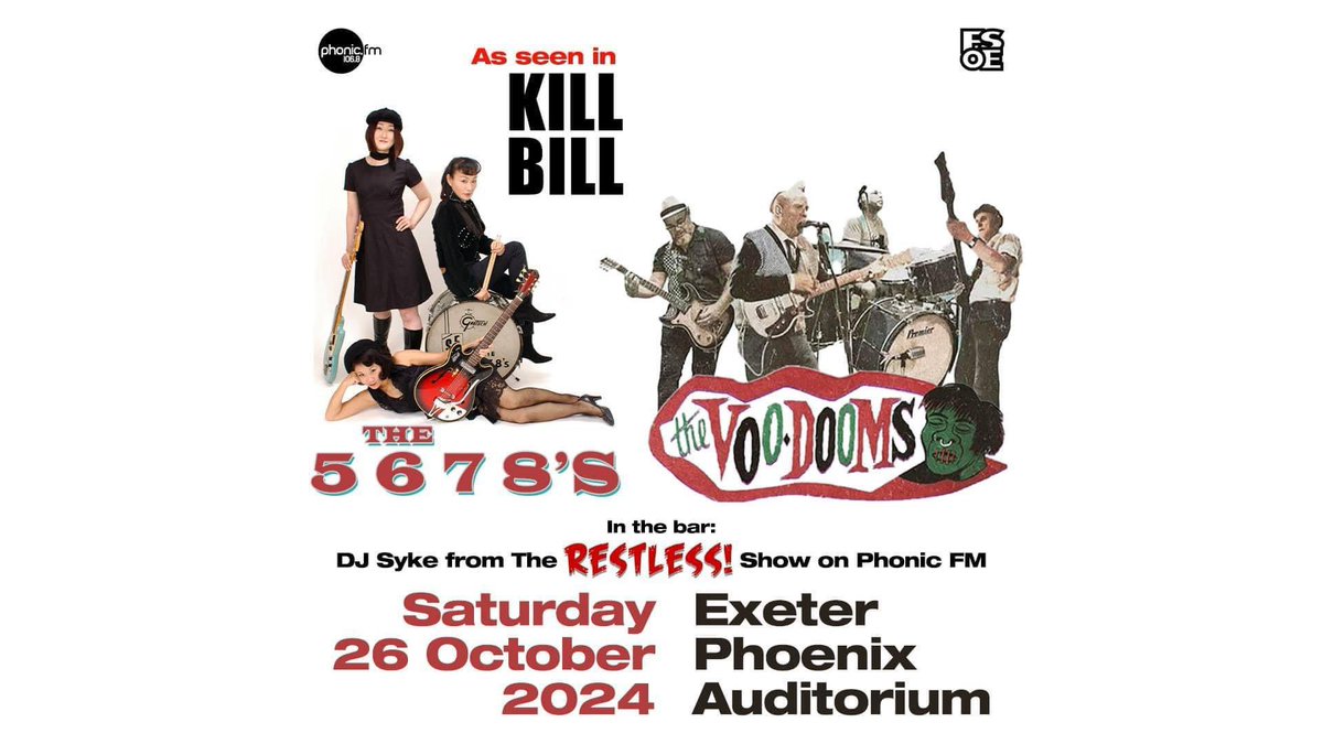 No 7Deadly’s Tuesday Tantrum tonight, as I’m working up in that, there London.

Be back on next week though. 🤟

BTW…This show is a must-see next weekend.

<a href="/phonicfm/">Phonic FM</a>
<a href="/exeter_phoenix/">Exeter Phoenix</a>