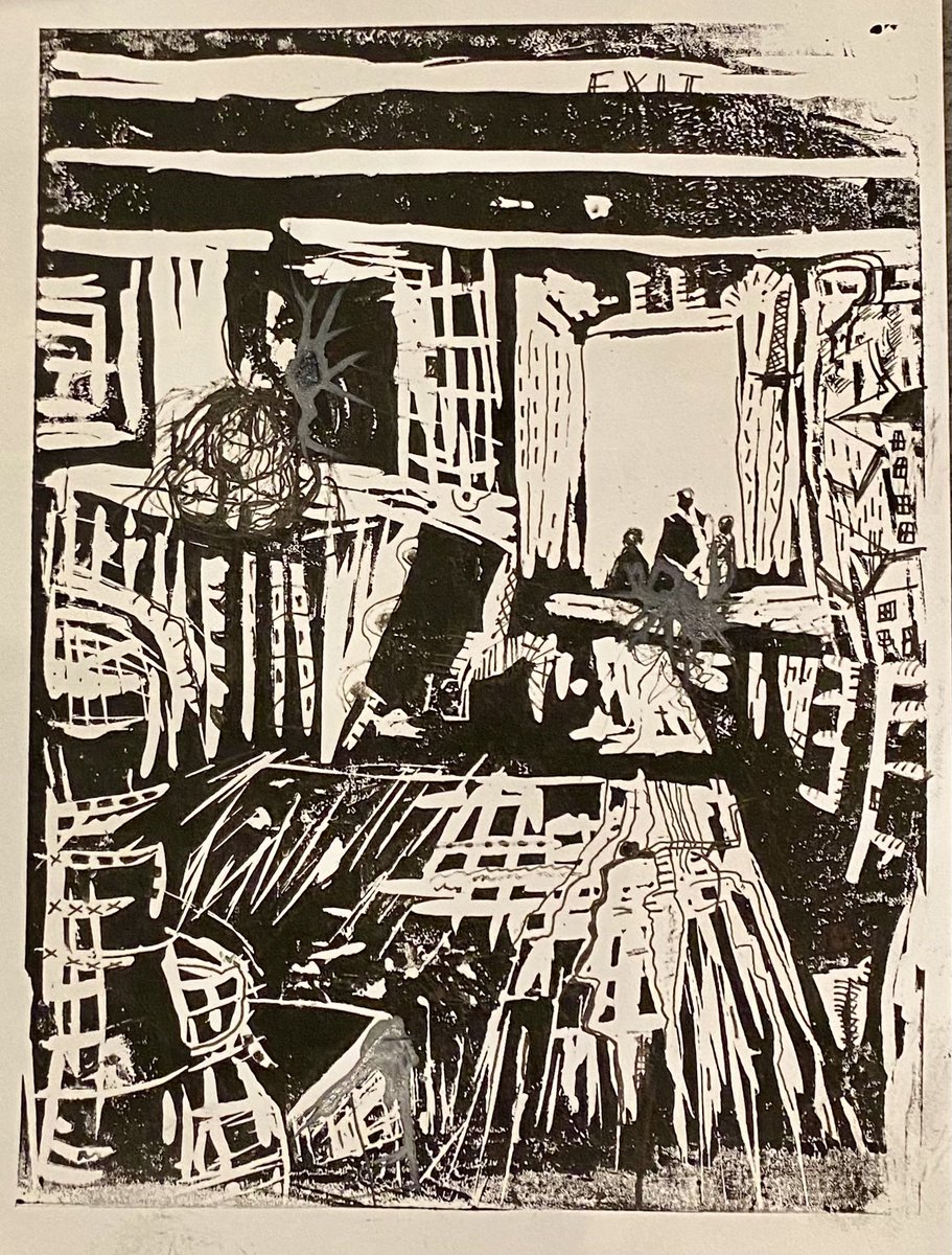 #linocut #printing by Ronan Cahill