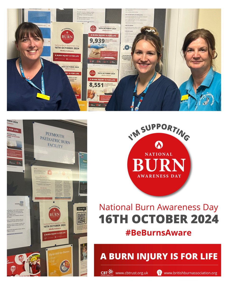 Plastics Trauma, Lynher Ward and CYPOD all raising awareness for National Burn Awareness Day! <a href="/CBTofficial/">ChildrensBurnsTrust</a> <a href="/BritishBurn/">British Burn Assoc.</a> <a href="/UHP_NHS/">University Hospitals Plymouth NHS Trust</a>