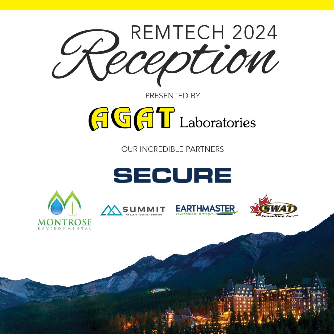 AGATLabs's tweet image. AGAT Laboratories is pleased to be hosting the RemTechReception again this year.
 
 Where: Rundle Lounge - Fairmont Banff Springs Hotel
 When: Thursday, October 17th - 7:00pm
 Who: All RemTech attendees are welcome
 
 We hope to see you there!
 
 #remtech #esaa #conference