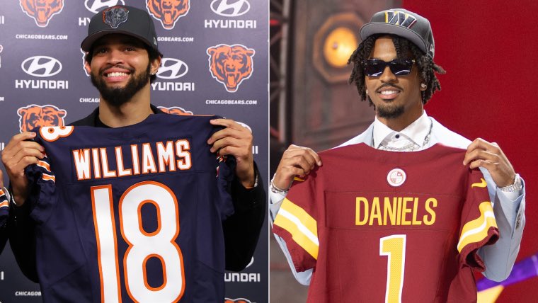 jasrifootball's tweet photo. This will be fun: The Week 8 matchup between the #Bears and #Commanders has been flexed from 1:00 pm to 4:25 pm and will be on CBS.

Tony Romo and Jim Nantz will be on the call for the matchup between the #1 and #2 picks. https://t.co/O9KNYhHY9z