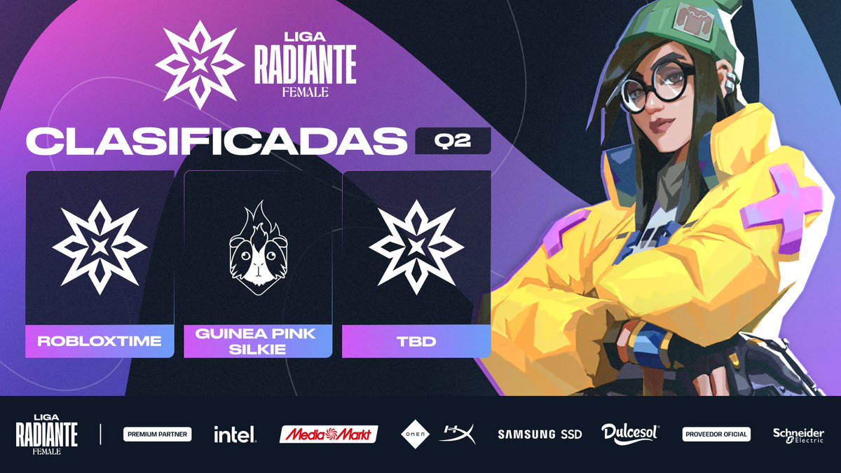 TormentaVALes's tweet image. ¡Terminamos el Día 2 del Q2 de la Liga Radiante Female!
Estos equipos ya están clasificados a la competición:
💥#RobloxTime
💥@GuineaPinkClub Silkie
¡Mañana disfrutaremos del último partido del Lower Bracket para conocer al tercer equipo!
Bracket: riot.com/40bOJSO