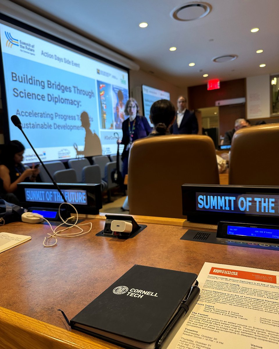 Rishabh Surendran, Johnson Cornell Tech #MBA ’25, represented #CornellTech at the <a href="/UN/">United Nations</a> Summit of the Future Action Days. Learn more: bit.ly/3BHq8Lw

Learn more about the JCT MBA: bit.ly/3QiTn9K

#JCTMBA #OurCommonFuture #EducatingLeaders <a href="/Cornell/">Cornell University</a> <a href="/CornellMBA/">Cornell Johnson</a>