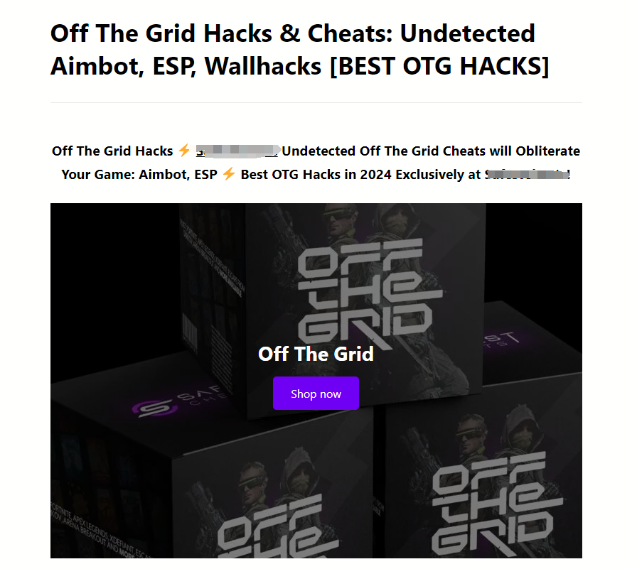 At present, the security and fairness of <a href="/playoffthegrid/">Off The Grid</a>  seem to be challenged. In the future, we will conduct a detailed analysis of the vulnerabilities in EAC and the issues with the game. If possible, we will publicly disclose some security issues with this game.
#OffTheGrid