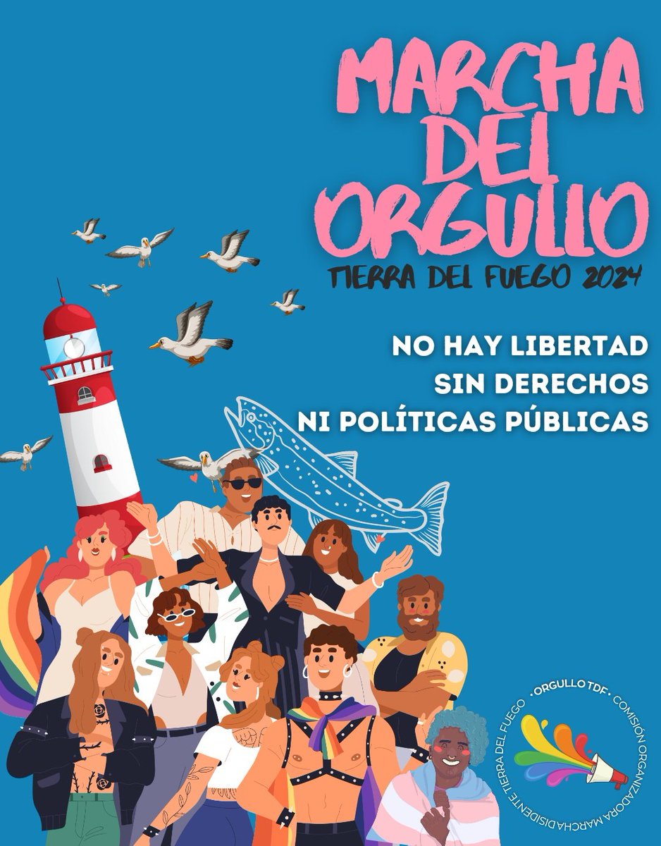 MARCHA DEL ORGULLO TDF 2024🏳️‍🌈🏳️‍⚧️
#MarchaDelOrgullo #OrgulloTDF #Ushuaia #TierraDelFuego