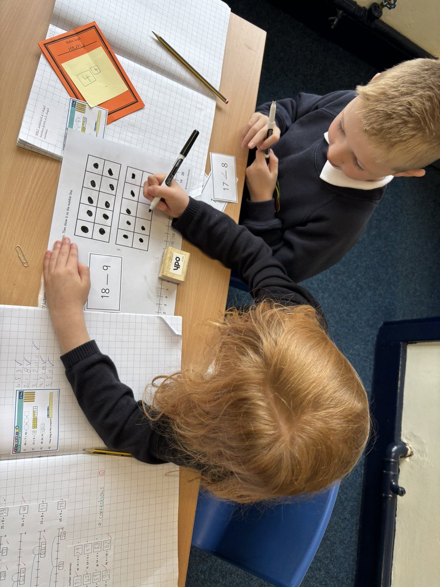 Subtracting across 10 can be tricky! But Year 2 worked really well today, exploring the concept and securing their understanding ready to answer questions and solve problems. Great maths Year 2! 🧮 <a href="/BarntonMissR/">Miss Rutter</a>