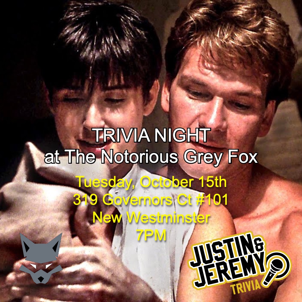DoubleJTrivia's tweet image. Me: I love hosting trivia with you. I always have.
@JNicComedy: Ditto 

Talking g-g-g-g-g-g-ghosts! tonight at the Notorious Grey Fox for some furious red hot (and totally not haunted) trivia! See ya for 7PM, we start asking questions around 7:30PM.
