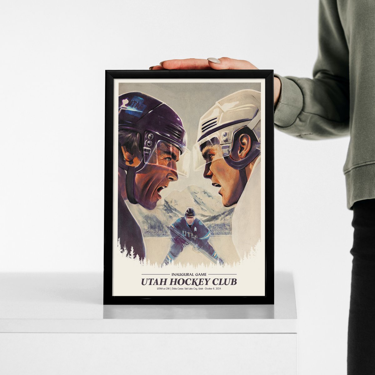Getting some limited prints put together to celebrate <a href="/utahhockeyclub/">Utah Mammoth</a>'s inaugural game at the <a href="/deltacenter/">Delta Center</a>. <a href="/RyanQualtrics/">Ryan Smith</a> want one? 

Getting some feelers out there going on sale soon!!

nickjarvis.com