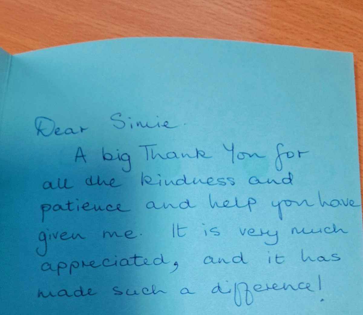 SimiJoseph166's tweet image. One of the greatest rewards❤️ a thank you from my patient🥰 this is more than enough to continue what I do. I love what I do and I am glad that it made difference in someone's life.
#proudnurse
@UHP_NHS @DerrifordNurses @heartrhythmteam