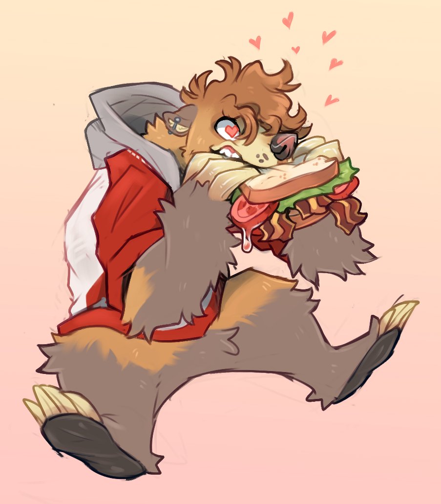 DholeDays's tweet photo. My love got me breakfast the other day when I was feeling bad ;; so I drew him eating a BLT haha 🥹 @barkblast2 https://t.co/3GEnesPpPz