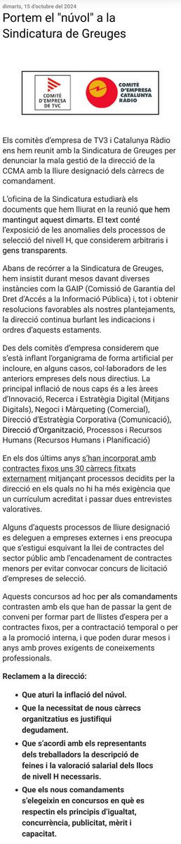 comitedetv3's tweet photo. @socialistes_cat @BeaSilva9 @JIAparicioC @imma_ferret @JuntsXCat @JuntsParlament @MonFeminista @AgustiColomines @NavarroDescals @PPCatalunya
@hugomanchon

👇🏽

https://t.co/Giez0guUIX

https://t.co/ueDGurmErM https://t.co/smbhTLdOJQ