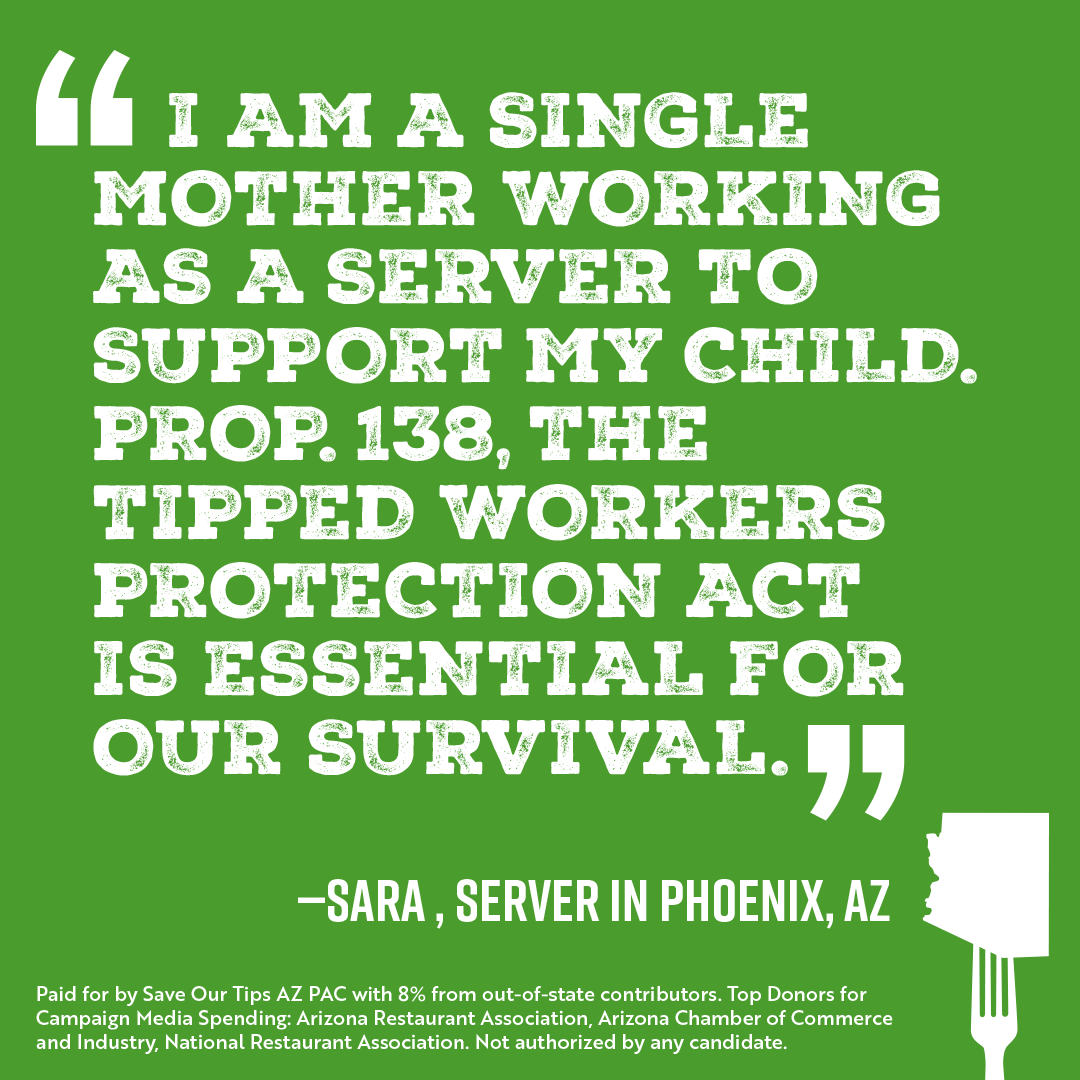 yesonprop138's tweet photo. Protect your local restaurants and tipped workers!

Vote #Yeson138! https://t.co/yOzrK5A9o6