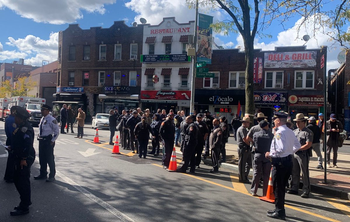 District Leader Hiram Monserrate stated, "Today we are thankful. I observed well over 200 police officers from the NYPD and NYS Troopers. Today, true leadership stood up and began the process of taking Roosevelt Avenue back from the street gangs, cartels, sex traffickers, street