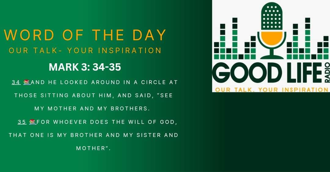 GoodLife_Radio's tweet image. Be encourage to do the will of our Father, our Creator and our Source of everything.

#OurTalkYourInspiration