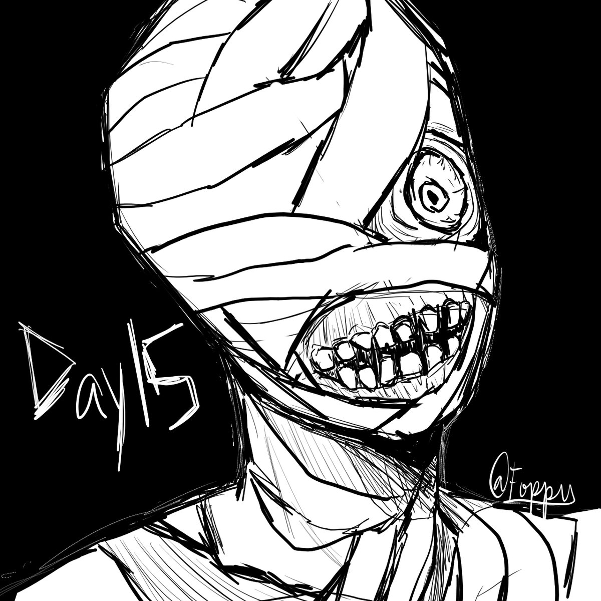 Inktober Day 15 - Burnt #Inktober #Mouthwashing