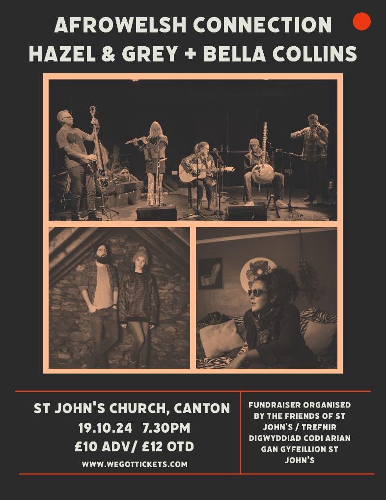 Hazel & Grey (@hazelandgrey) on Twitter photo We're over the moon to be performing at the beautiful <a href="/Stjohnconcerts/">CantonStJohnMusic</a> in #Canton, #Cardiff this Saturday alongside <a href="/AfroWelshC/">AfroWelsh Connection</a> & <a href="/BellaCollinsMus/">BELLA COLLINS MUSIC</a>.
And we'll have Nate joining on drums once again, so if you're yet to see us as a trio, this is your chance!
wegottickets.com/event/626723 We're over the moon to be performing at the beautiful <a href="/Stjohnconcerts/">CantonStJohnMusic</a> in #Canton, #Cardiff this Saturday alongside <a href="/AfroWelshC/">AfroWelsh Connection</a> & <a href="/BellaCollinsMus/">BELLA COLLINS MUSIC</a>.
And we'll have Nate joining on drums once again, so if you're yet to see us as a trio, this is your chance!
wegottickets.com/event/626723
