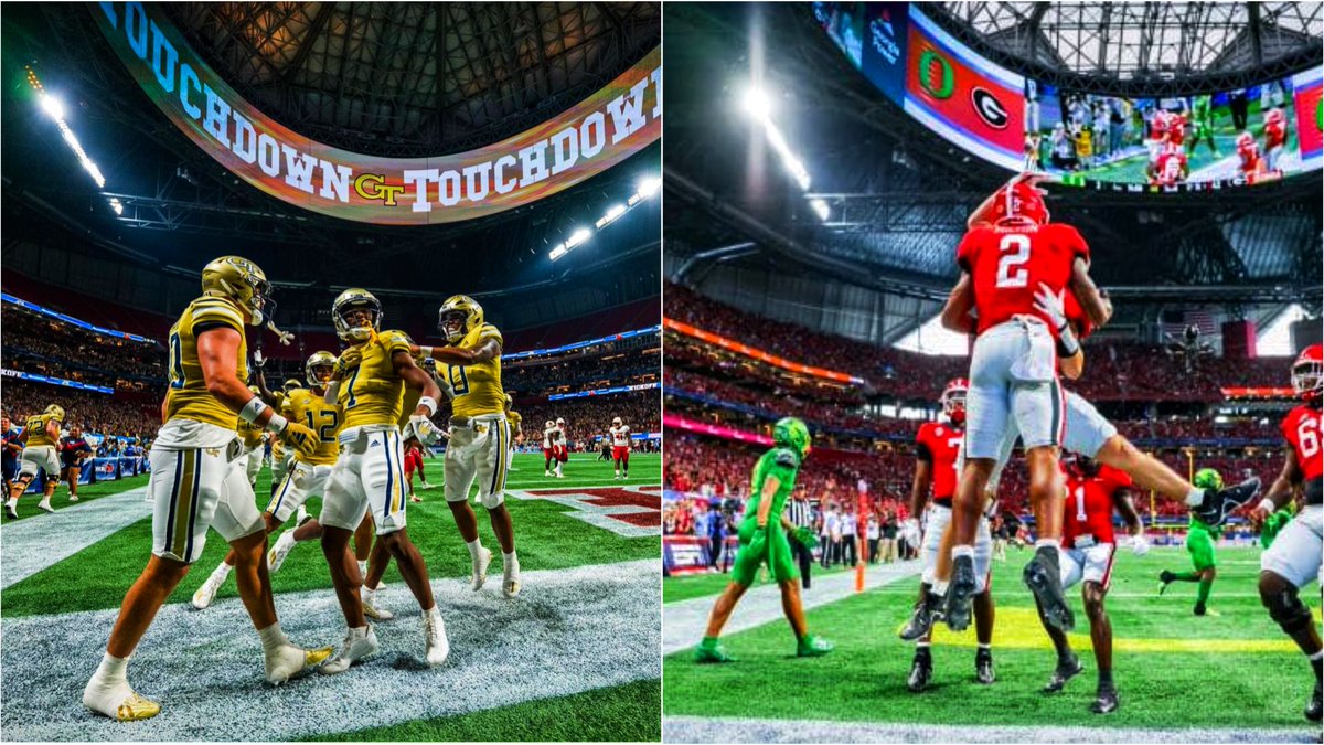 GAFollowers's tweet photo. It was announced that the 2025 rivalry game between Georgia Tech and Georgia will be held at Mercedes-Benz Stadium. 🐝🐶

This marks the first time in the modern era that the "Clean Old-Fashioned Hate" matchup will take place outside of Bobby Dodd Stadium or Sanford Stadium. https://t.co/WciQVt9sLg