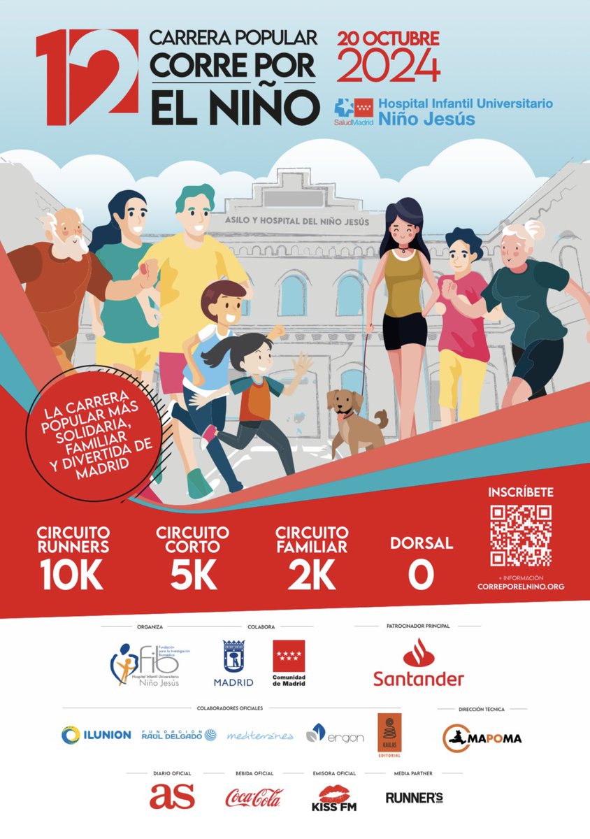 CSainz_oficial's tweet image. Este domingo se celebra en Madrid la carrera solidaria @CorrePorElNino. Todavía podéis apuntaros y colaborar con esta buena causa 💪🏼

➡️ correporelnino.org/inscripciones/