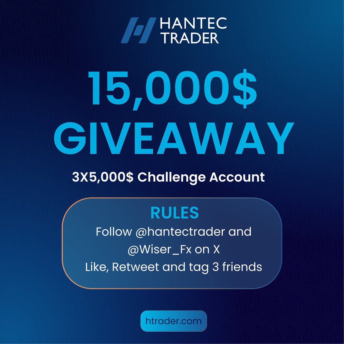 Wiser_Fx's tweet photo. 🎉 Giveaway alert 🎉
3x $5k giveaway with @HantecTrader 
Tasks:
✔️ Follow: 

@HantecTrader 
@wiser_fx

 ✅ Like &amp; Retweet 🔁

 ✅ Tag 3 friends 👥

 ✅Engage on my pinned post 📌 https://t.co/BObZmKowNh