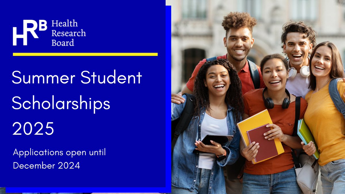 HealthResearchBoard (@hrbireland) on Twitter photo HRB Summer Student Scholarships are now open to support undergraduate students complete short research projects during the summer. The purpose of the scholarship scheme is to encourage research interest.  Learn more  here: bit.ly/4dM46ou
#ResearchOpportunity HRB Summer Student Scholarships are now open to support undergraduate students complete short research projects during the summer. The purpose of the scholarship scheme is to encourage research interest.  Learn more  here: bit.ly/4dM46ou
#ResearchOpportunity