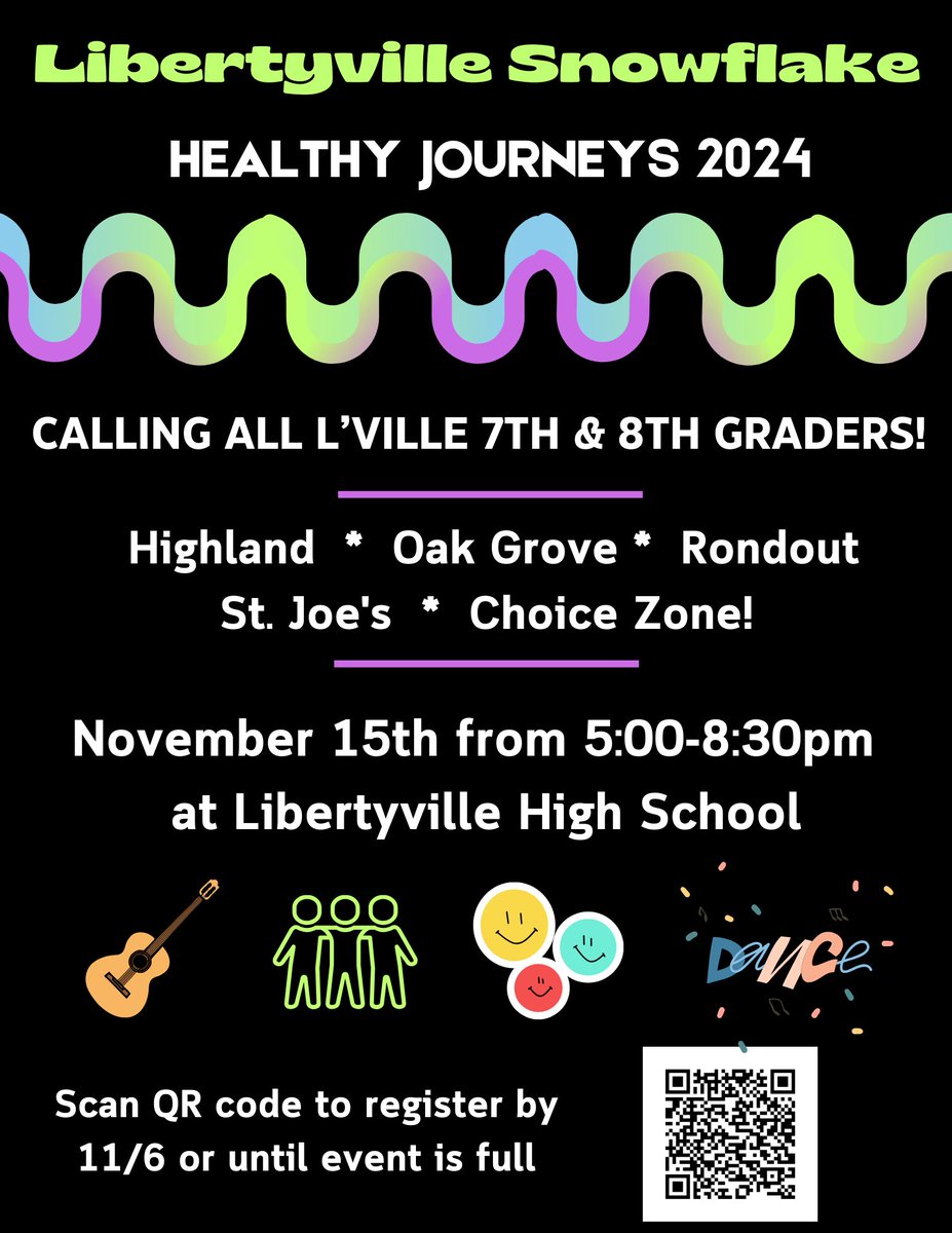 Registration for 𝗦𝗻𝗼𝘄𝗳𝗹𝗮𝗸𝗲is now open!

The purpose of Snowflake is to build a healthier community. LHS student leaders bring 7th &amp; 8th graders together to celebrate and inspire healthy living. Snowflake is a program specifically for middle school students 🧵1/2