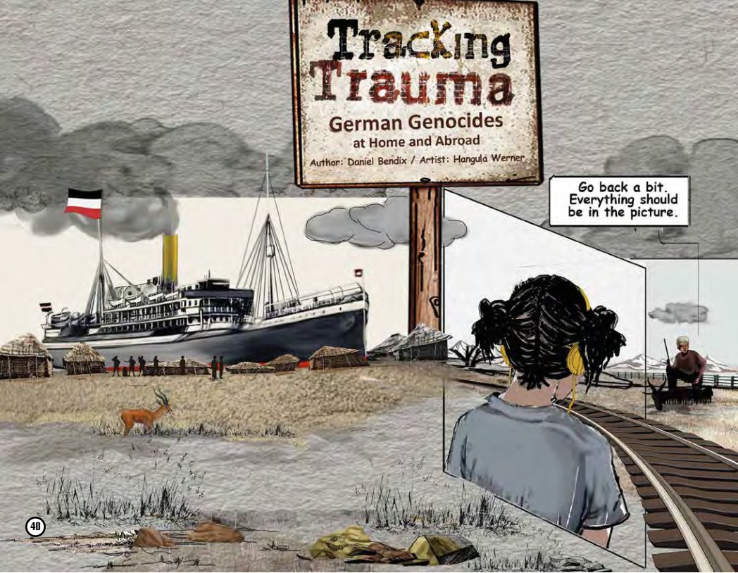 squirrelista's tweet photo. Tracking Trauma. German Genocides at Home and Abroad” is inspired by Daniel’s family history, and tells a twisted story of Jewish-German emigration to Namibia, involvement in German colonialism and dealing with the genocide against Ovaherero, Nama, San and Damara.
@chawichawi https://t.co/RSEcoPfkgj