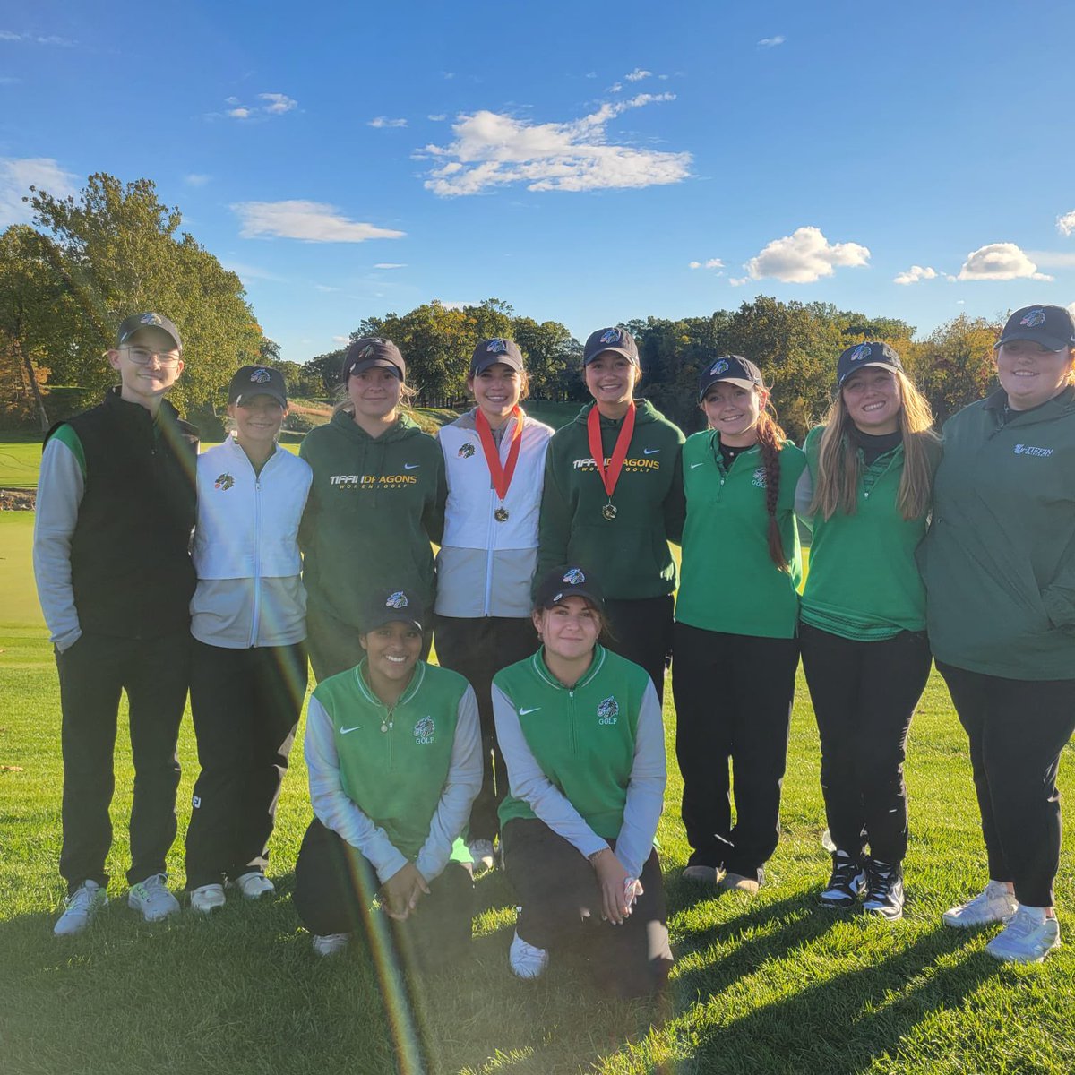 TU_WomensGolf's tweet image. The Reserve Squad played at Sylvania Country Club yesterday in cold and windy conditions. Team B finished 2nd with a score of 347, and Team C came in 7th with 413.