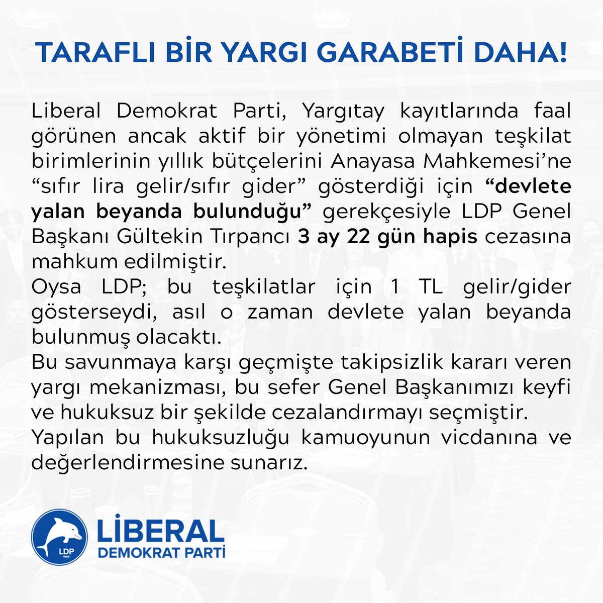 TARAFLI BİR YARGI GARABETİ DAHA!