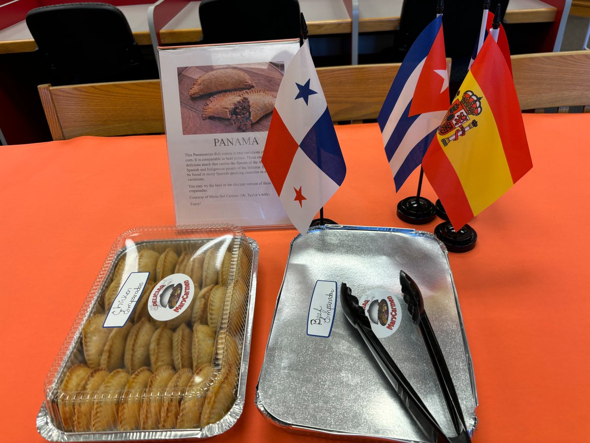 WMS has been busy celebrating National Hispanic Heritage Month!  We have learned new things through videos, books, displays, and announcements.  Today the ESOL Dept. and other staff treat the teachers to music and food from Hispanic countries.
