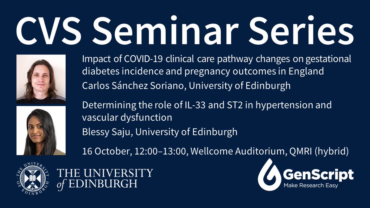 Don’t miss this week’s seminar with CVS’s Carlos Sánchez Soriano and Blessy Saju!
🗓️ 16 October, 12:00–13:00
Wellcome Auditorium, QMRI <a href="/EdinburghBQ/">Edinburgh BioQuarter</a>
Join on Teams ➡️ edin.ac/3Y9PXvi