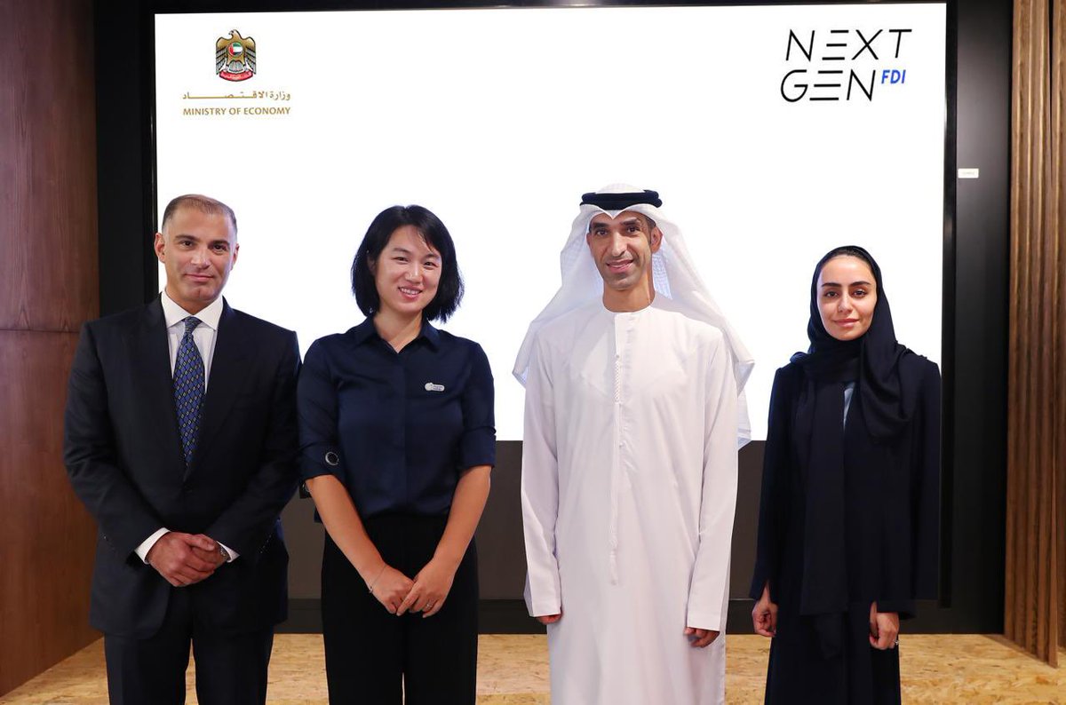 ThaniAlZeyoudi's tweet photo. Another promising moment for the #UAE's #NextGenFDI program: welcome onboard to Enerflow, Hygreen Energy and Enpower Greentech. With solutions spanning sustainable energy generation, storage and consumption, they will play an important role in deepening our cleantech ecosystem.🌐 https://t.co/XGKFpoSzxi