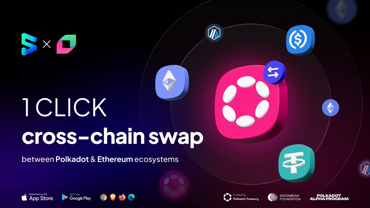Swap ETH, USDC & USDT from Arbitrum or Ethereum to native DOT 👀