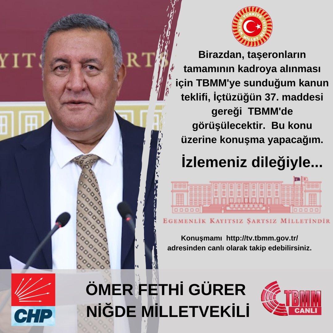 Sayın Milletvekilimize teşekkür ederiz. <a href="/fethigurer/">Ömer Fethi Gürer</a> 
#TaşeronaKadroMeclise