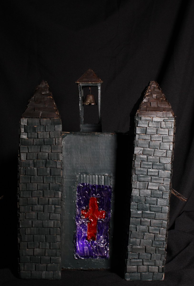 Miss Buckalew's Painting 3s created these amazing 3D Painted Haunted Houses using cardboard and recycled materials <a href="/SMHS_SMCISD/">San Marcos High School</a> <a href="/SMCISDFineArts/">SMCISD Fine Arts</a> Here's a Old Cathedral by Morgan