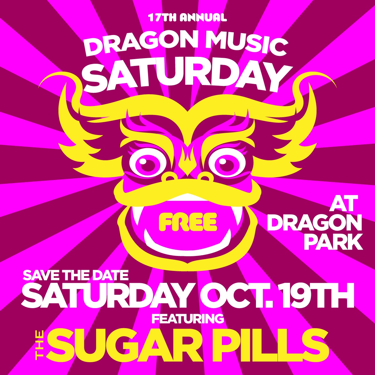 Hillsboro-West End Neighborhood (@hwenneighbors) on Twitter photo Come to the 17th annual
DRAGON MUSIC CONCERT
@ Fannie Mae Dees “Dragon” Park
Sat Oct 19 FREE!
3:00 Dragon dance, ice cream & more
4:00 Student jamBands
5:00 ’60s garage rock kings
THE SUGAR PILLS
<a href="/VanderbiltU/">Vanderbilt University</a>
<a href="/AndersonGroupRE/">TAG Real Estate</a>
<a href="/AllenBurkley/">Council Member Burkley Allen</a>
<a href="/CashforCouncil/">TomCashforCouncil</a>
<a href="/MetroParksNash/">Metro Parks</a> Come to the 17th annual
DRAGON MUSIC CONCERT
@ Fannie Mae Dees “Dragon” Park
Sat Oct 19 FREE!
3:00 Dragon dance, ice cream & more
4:00 Student jamBands
5:00 ’60s garage rock kings
THE SUGAR PILLS
<a href="/VanderbiltU/">Vanderbilt University</a>
<a href="/AndersonGroupRE/">TAG Real Estate</a>
<a href="/AllenBurkley/">Council Member Burkley Allen</a>
<a href="/CashforCouncil/">TomCashforCouncil</a>
<a href="/MetroParksNash/">Metro Parks</a>